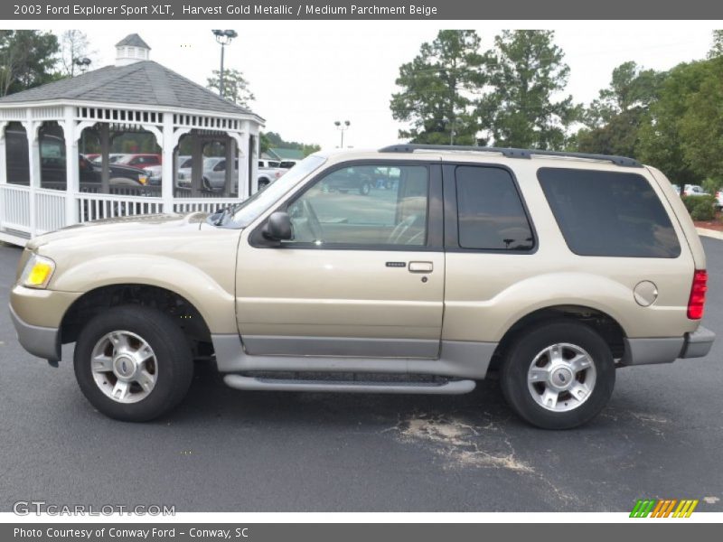 Harvest Gold Metallic / Medium Parchment Beige 2003 Ford Explorer Sport XLT