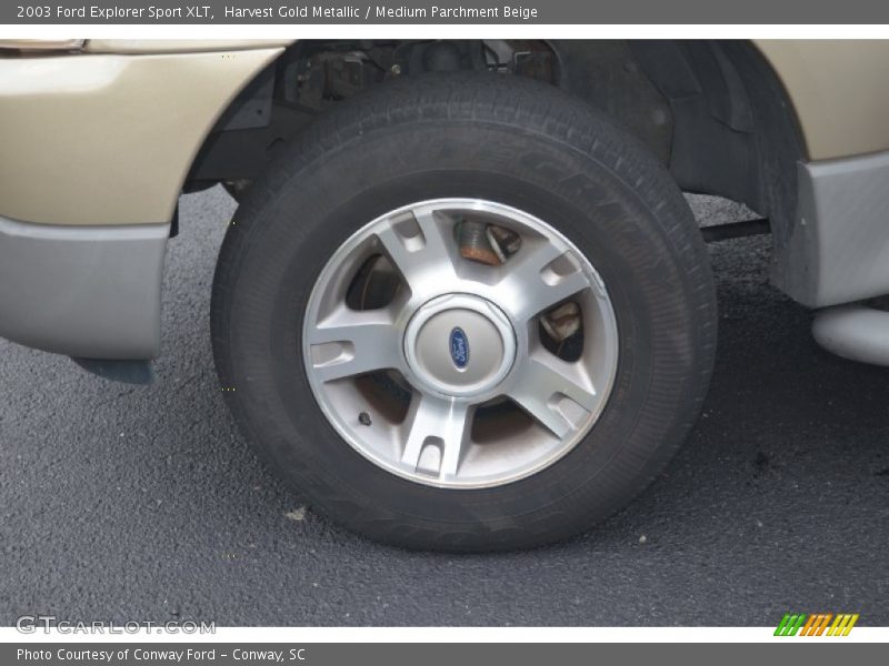 Harvest Gold Metallic / Medium Parchment Beige 2003 Ford Explorer Sport XLT