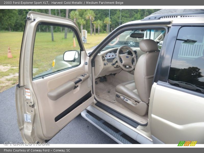 Harvest Gold Metallic / Medium Parchment Beige 2003 Ford Explorer Sport XLT