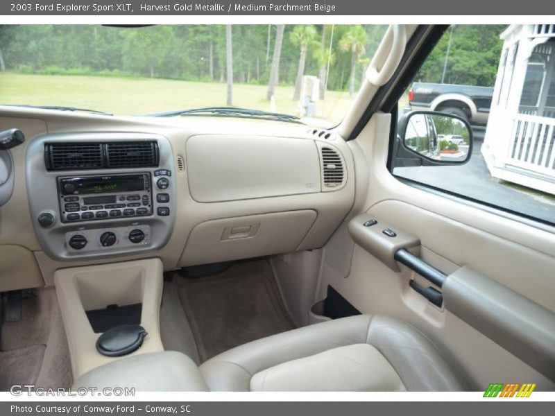 Harvest Gold Metallic / Medium Parchment Beige 2003 Ford Explorer Sport XLT