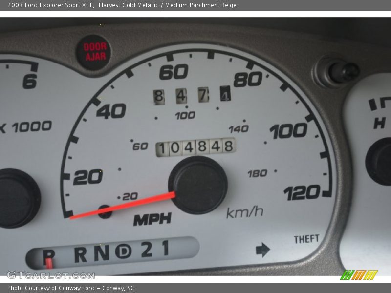 Harvest Gold Metallic / Medium Parchment Beige 2003 Ford Explorer Sport XLT