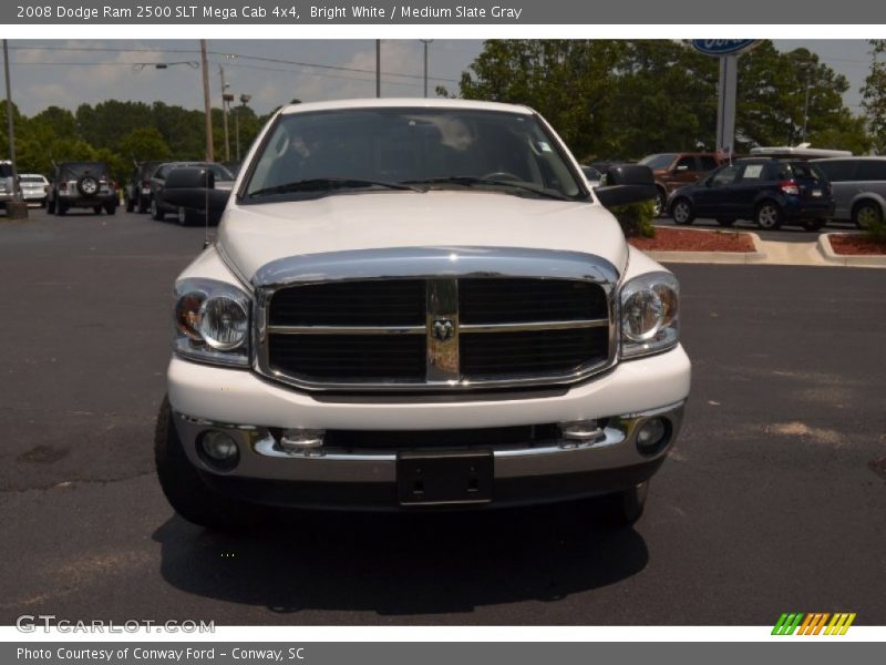 Bright White / Medium Slate Gray 2008 Dodge Ram 2500 SLT Mega Cab 4x4