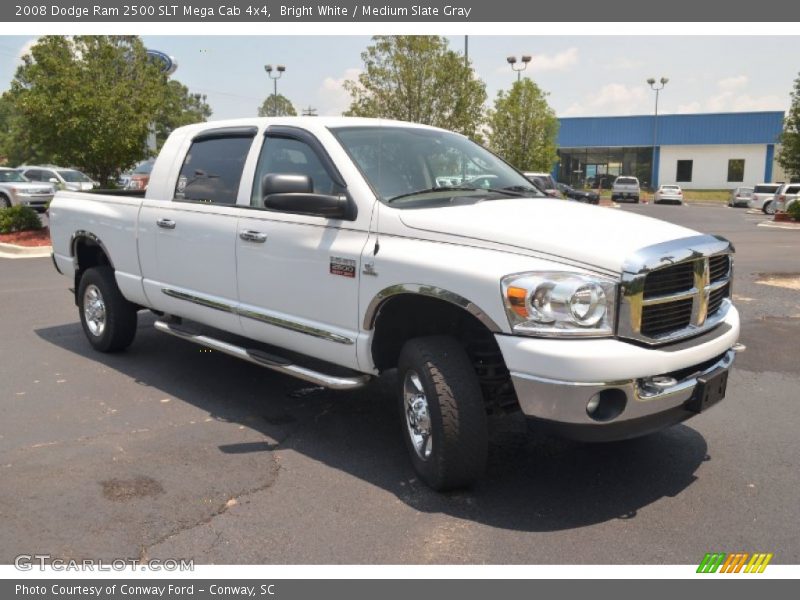 Bright White / Medium Slate Gray 2008 Dodge Ram 2500 SLT Mega Cab 4x4