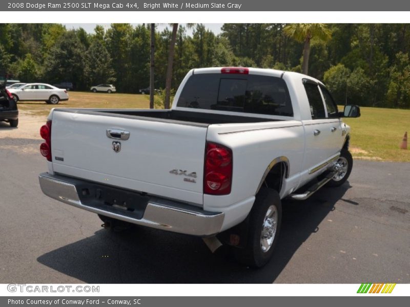 Bright White / Medium Slate Gray 2008 Dodge Ram 2500 SLT Mega Cab 4x4