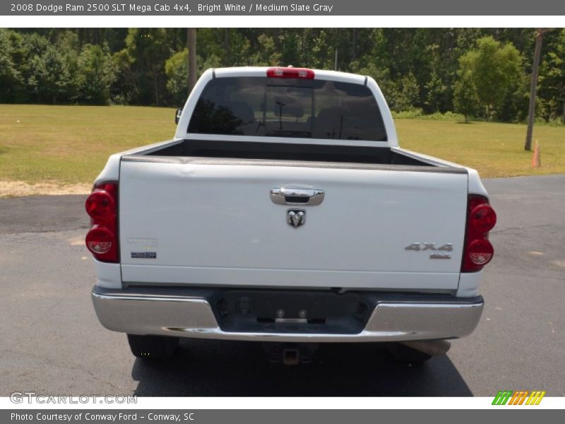 Bright White / Medium Slate Gray 2008 Dodge Ram 2500 SLT Mega Cab 4x4