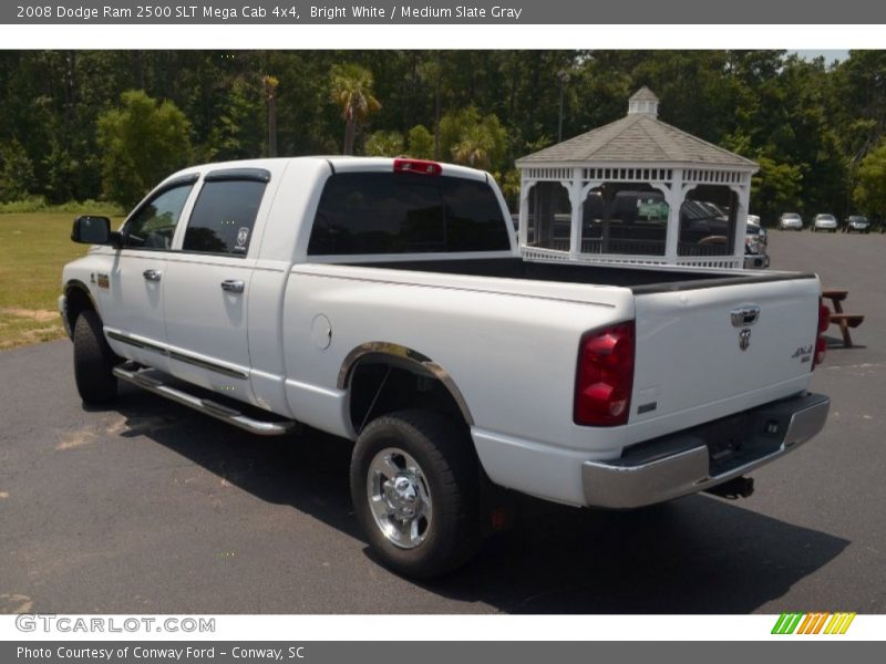 Bright White / Medium Slate Gray 2008 Dodge Ram 2500 SLT Mega Cab 4x4