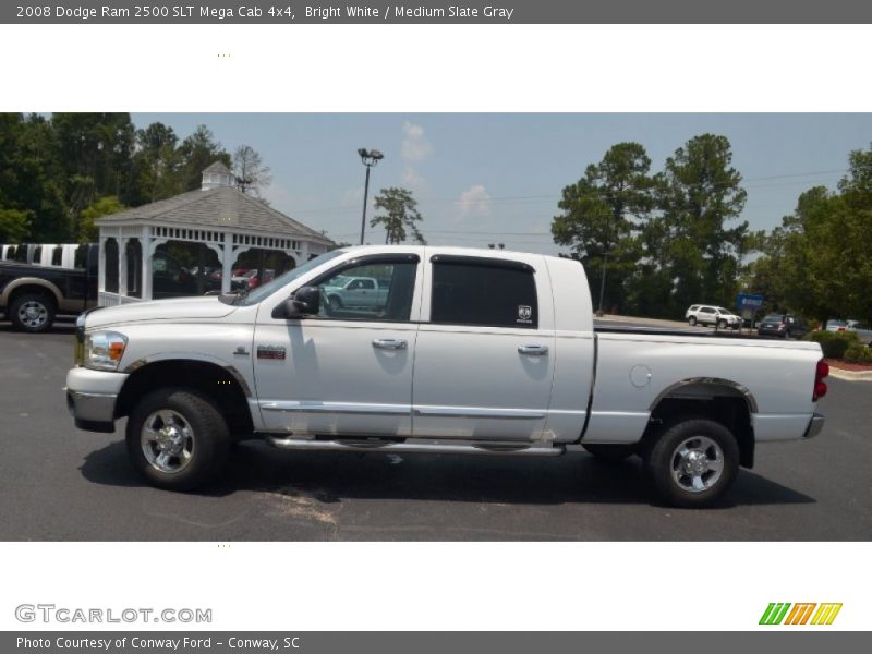 Bright White / Medium Slate Gray 2008 Dodge Ram 2500 SLT Mega Cab 4x4