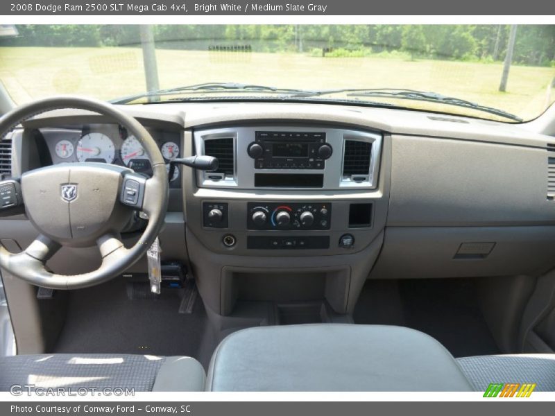 Bright White / Medium Slate Gray 2008 Dodge Ram 2500 SLT Mega Cab 4x4
