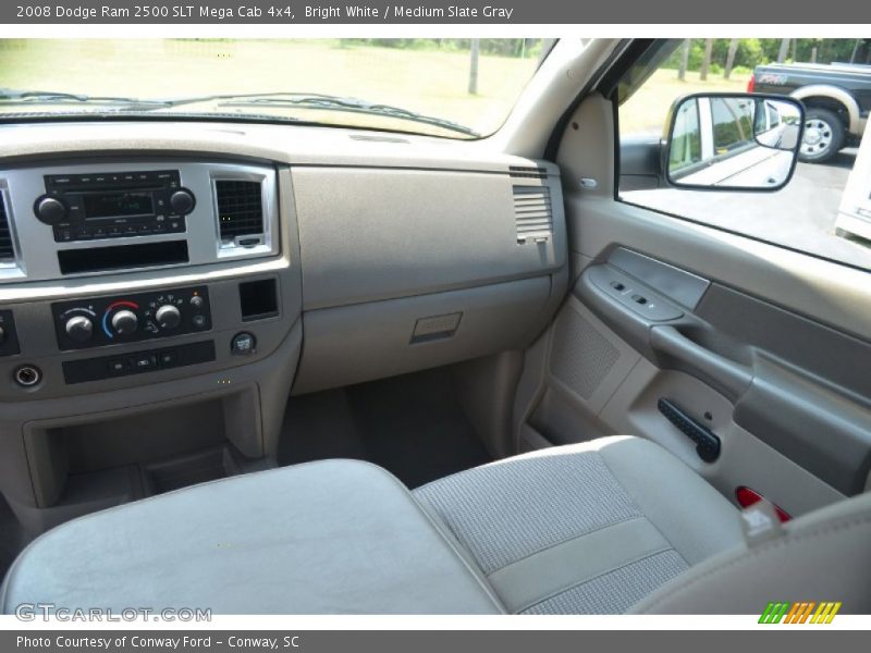 Bright White / Medium Slate Gray 2008 Dodge Ram 2500 SLT Mega Cab 4x4