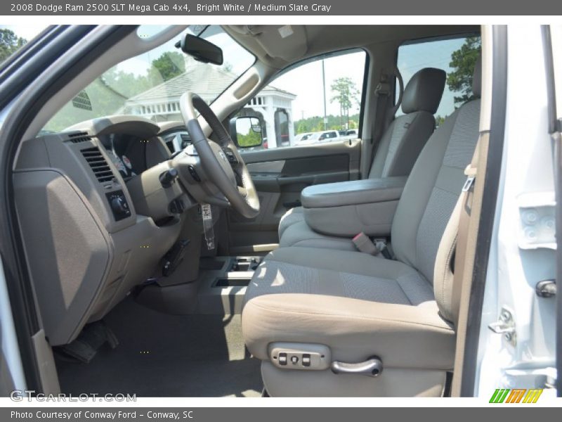 Bright White / Medium Slate Gray 2008 Dodge Ram 2500 SLT Mega Cab 4x4