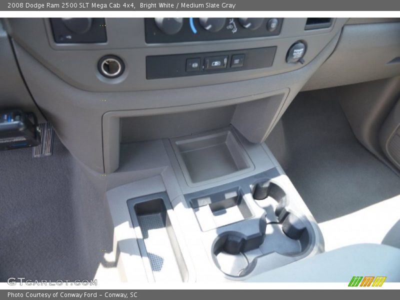 Bright White / Medium Slate Gray 2008 Dodge Ram 2500 SLT Mega Cab 4x4