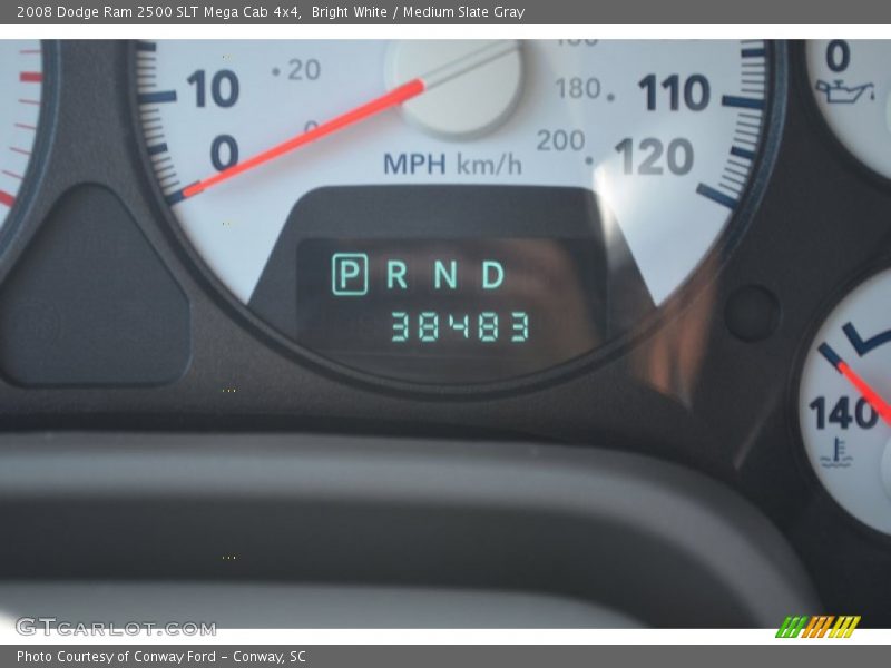 Bright White / Medium Slate Gray 2008 Dodge Ram 2500 SLT Mega Cab 4x4