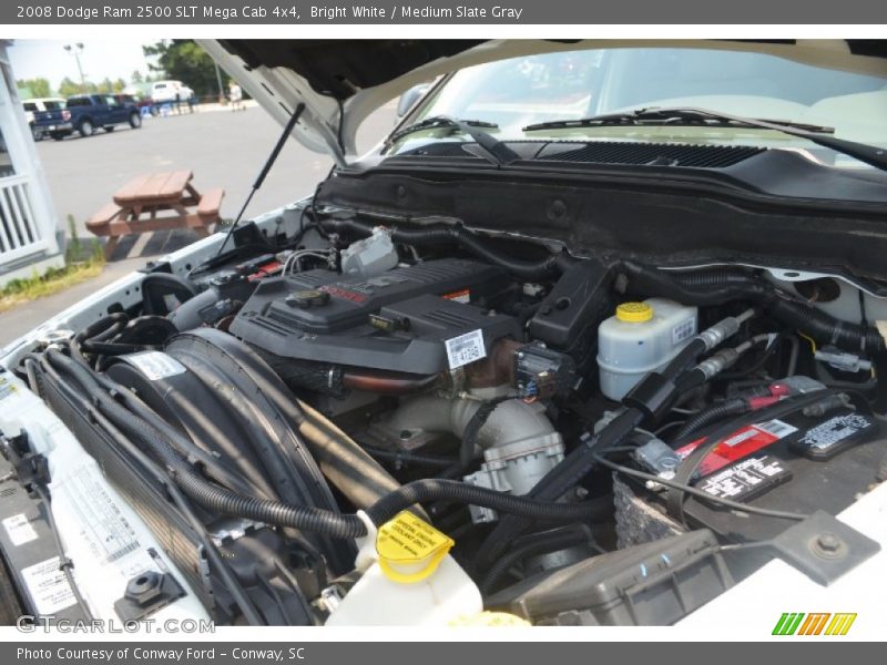 Bright White / Medium Slate Gray 2008 Dodge Ram 2500 SLT Mega Cab 4x4