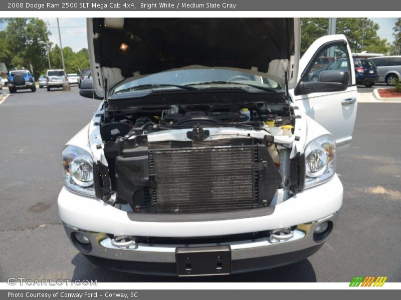 Bright White / Medium Slate Gray 2008 Dodge Ram 2500 SLT Mega Cab 4x4