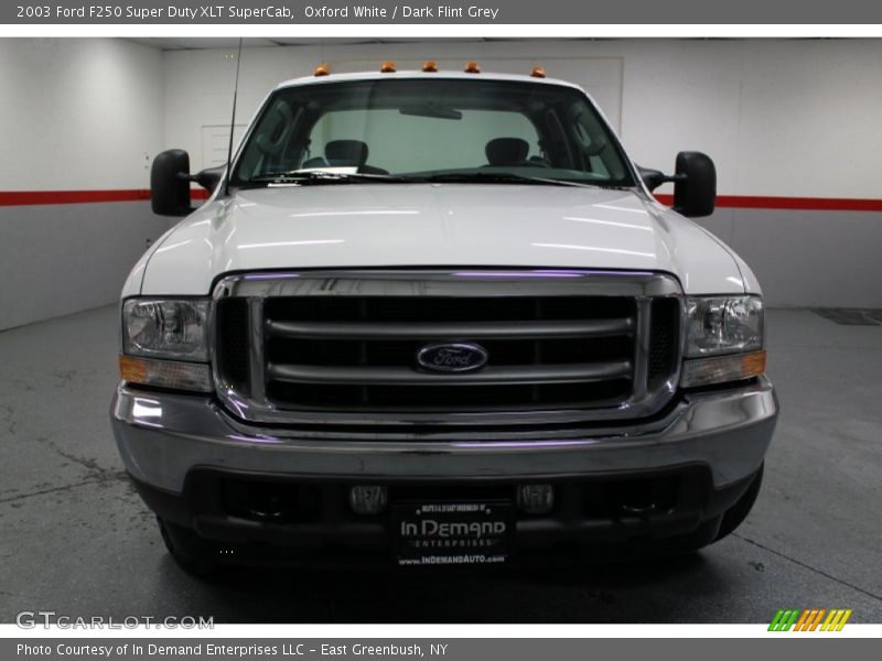 Oxford White / Dark Flint Grey 2003 Ford F250 Super Duty XLT SuperCab