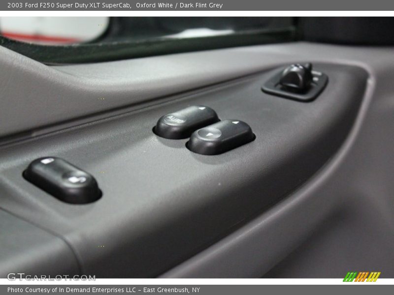 Oxford White / Dark Flint Grey 2003 Ford F250 Super Duty XLT SuperCab