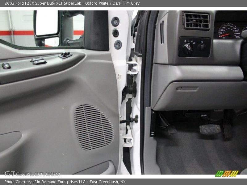 Oxford White / Dark Flint Grey 2003 Ford F250 Super Duty XLT SuperCab