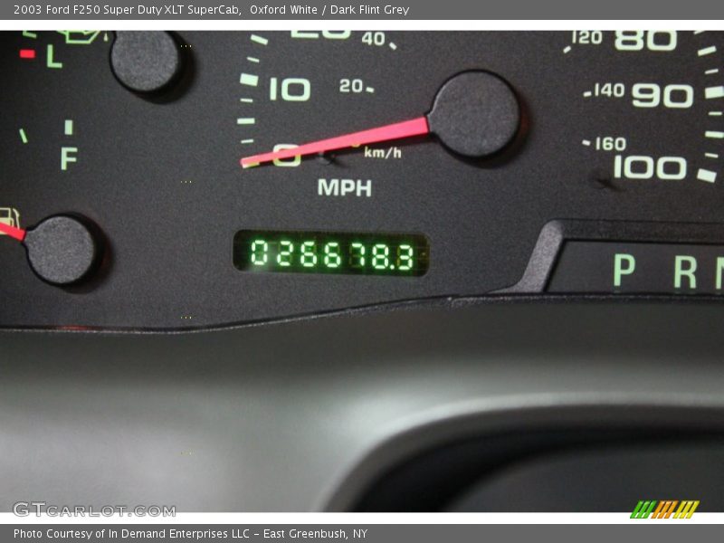 Oxford White / Dark Flint Grey 2003 Ford F250 Super Duty XLT SuperCab