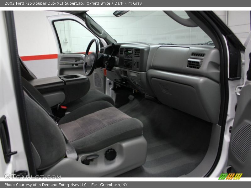 Oxford White / Dark Flint Grey 2003 Ford F250 Super Duty XLT SuperCab