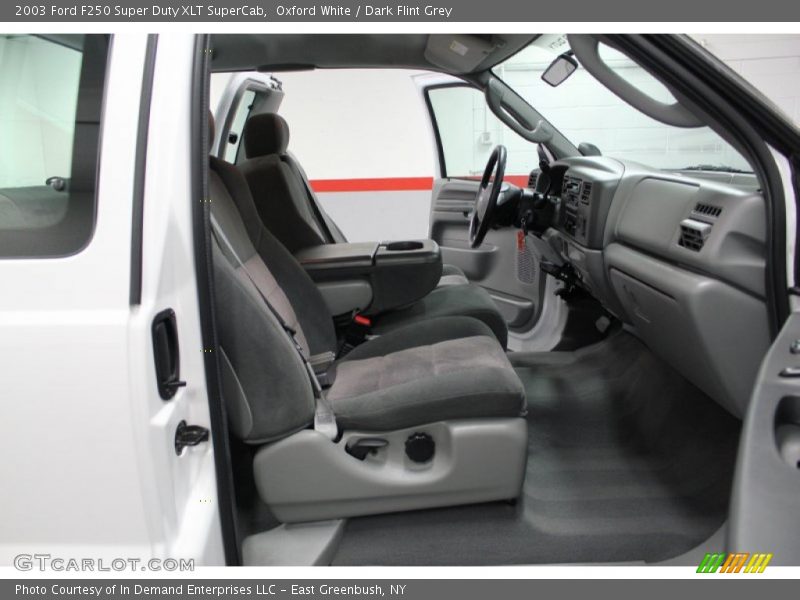Oxford White / Dark Flint Grey 2003 Ford F250 Super Duty XLT SuperCab