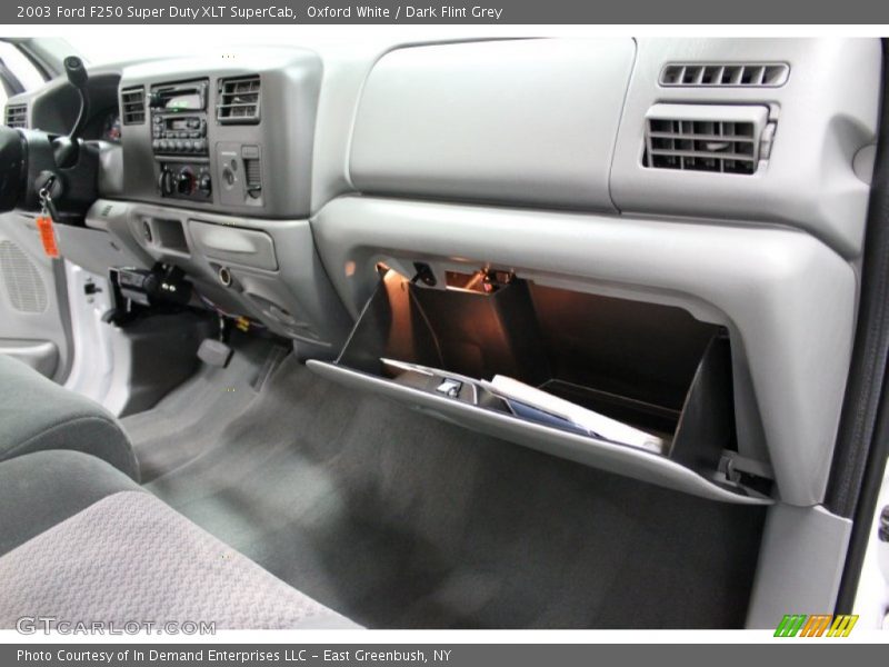 Oxford White / Dark Flint Grey 2003 Ford F250 Super Duty XLT SuperCab