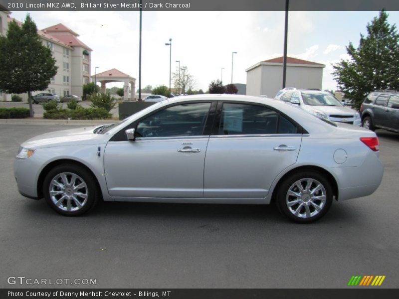 Brilliant Silver Metallic / Dark Charcoal 2010 Lincoln MKZ AWD