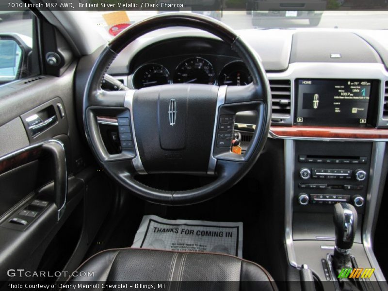 Brilliant Silver Metallic / Dark Charcoal 2010 Lincoln MKZ AWD