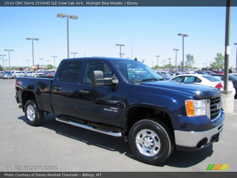 Midnight Blue Metallic / Ebony 2010 GMC Sierra 2500HD SLE Crew Cab 4x4