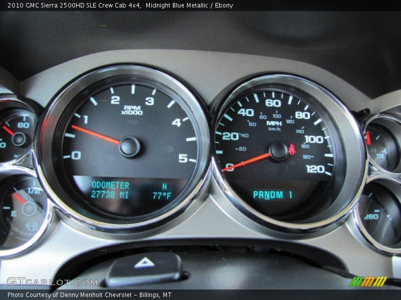 Midnight Blue Metallic / Ebony 2010 GMC Sierra 2500HD SLE Crew Cab 4x4