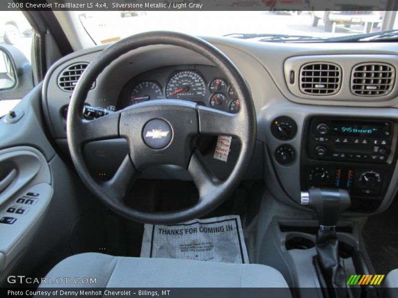 Silverstone Metallic / Light Gray 2008 Chevrolet TrailBlazer LS 4x4