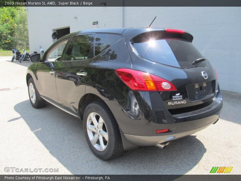 Super Black / Beige 2009 Nissan Murano SL AWD