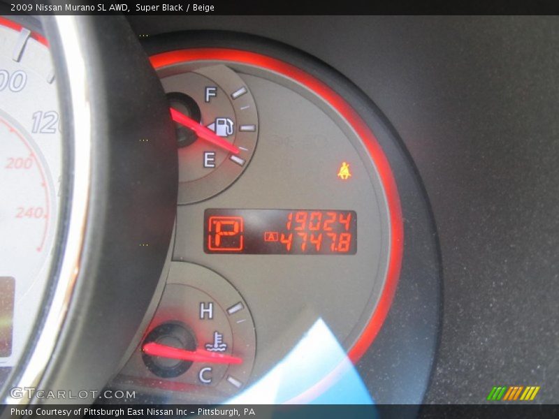 Super Black / Beige 2009 Nissan Murano SL AWD
