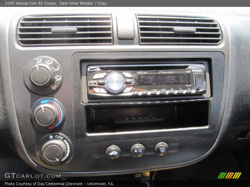 Satin Silver Metallic / Gray 2005 Honda Civic EX Coupe