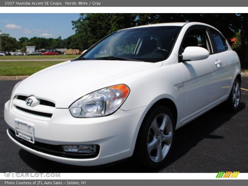 Nordic White / Gray 2007 Hyundai Accent SE Coupe