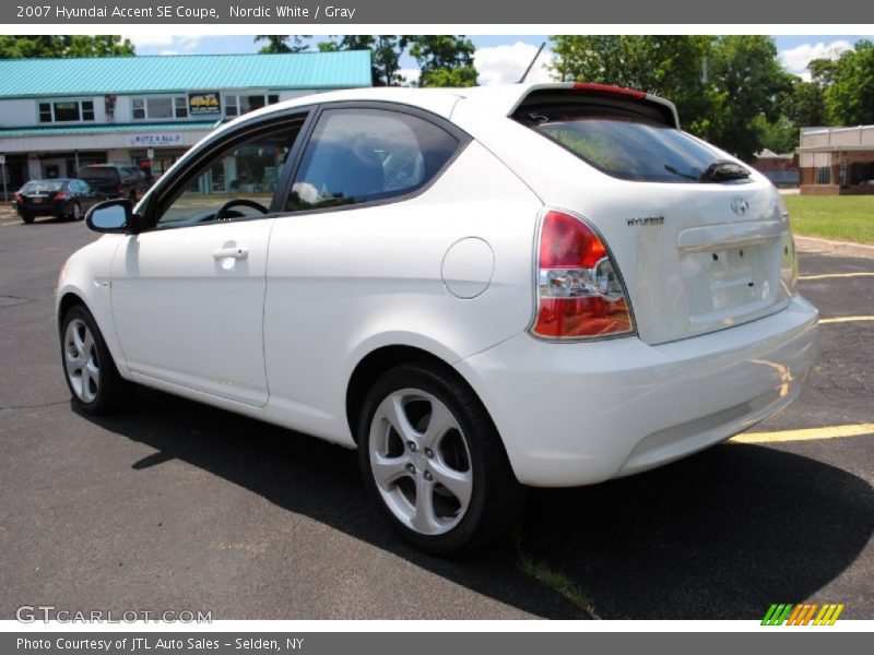 Nordic White / Gray 2007 Hyundai Accent SE Coupe