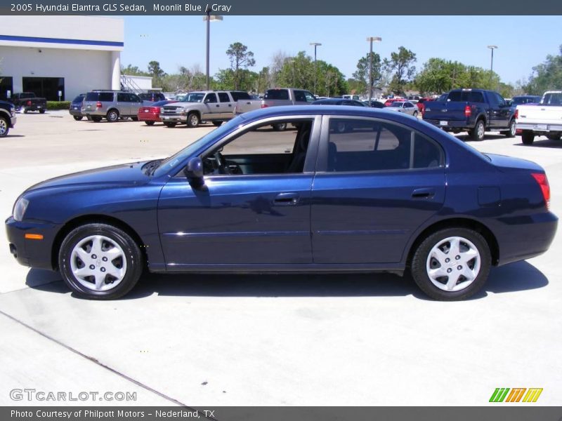 Moonlit Blue / Gray 2005 Hyundai Elantra GLS Sedan