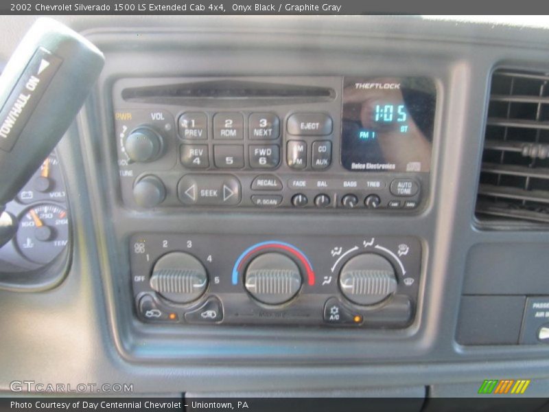 Onyx Black / Graphite Gray 2002 Chevrolet Silverado 1500 LS Extended Cab 4x4