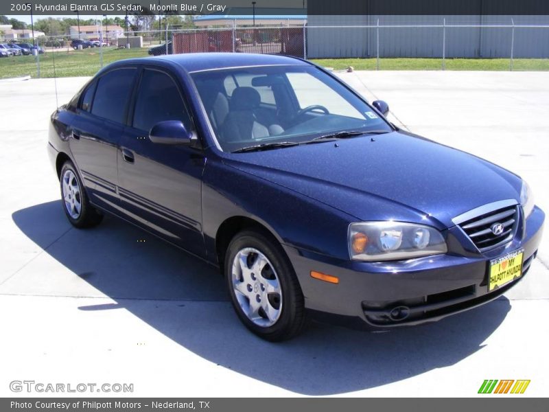 Moonlit Blue / Gray 2005 Hyundai Elantra GLS Sedan