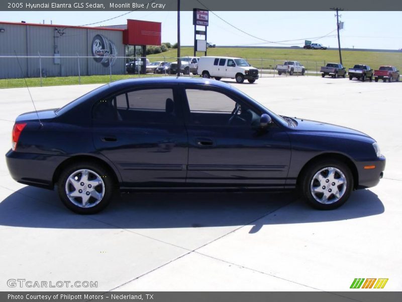 Moonlit Blue / Gray 2005 Hyundai Elantra GLS Sedan