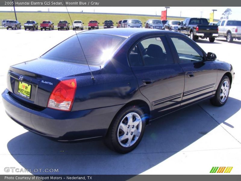 Moonlit Blue / Gray 2005 Hyundai Elantra GLS Sedan