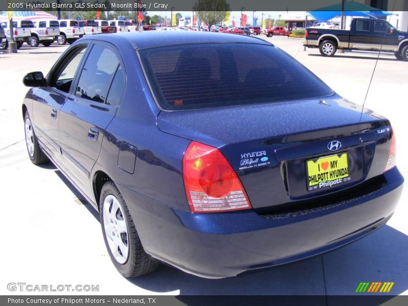 Moonlit Blue / Gray 2005 Hyundai Elantra GLS Sedan