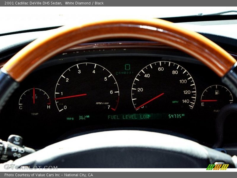 White Diamond / Black 2001 Cadillac DeVille DHS Sedan