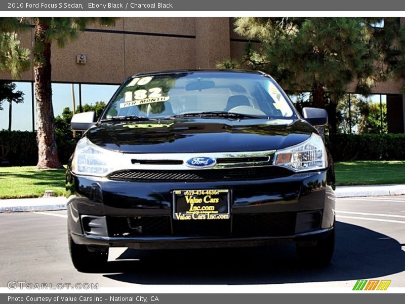 Ebony Black / Charcoal Black 2010 Ford Focus S Sedan