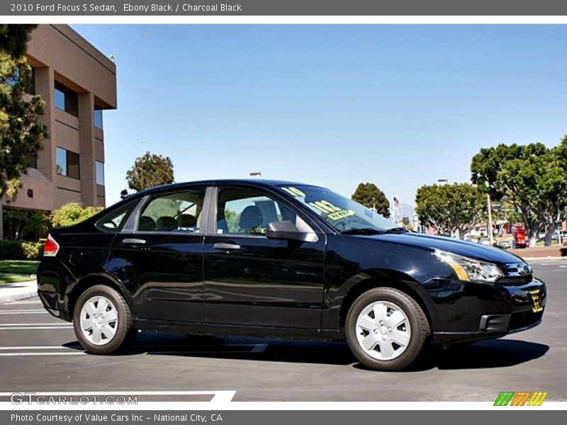 Ebony Black / Charcoal Black 2010 Ford Focus S Sedan