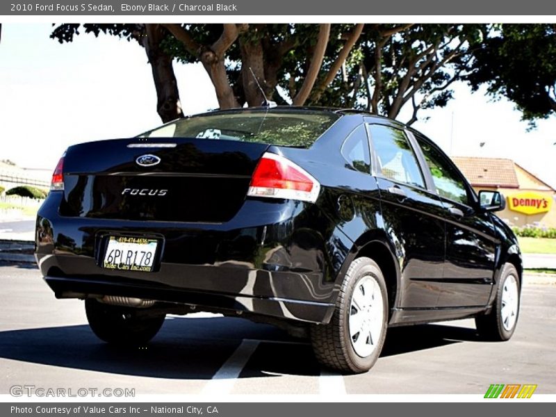 Ebony Black / Charcoal Black 2010 Ford Focus S Sedan
