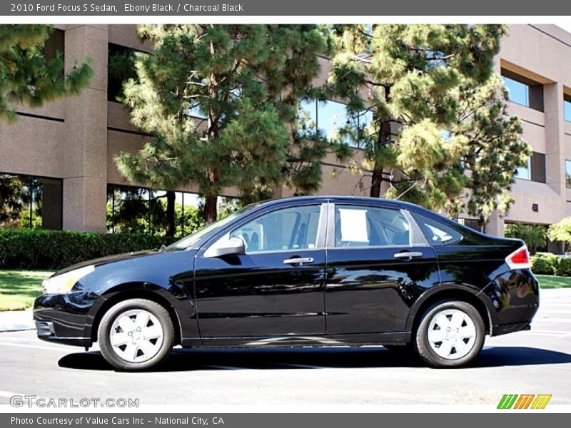 Ebony Black / Charcoal Black 2010 Ford Focus S Sedan