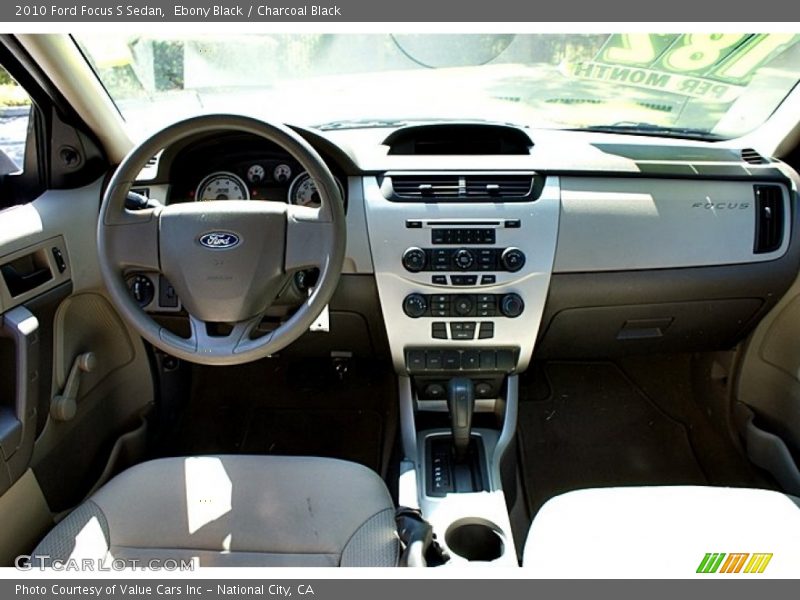 Ebony Black / Charcoal Black 2010 Ford Focus S Sedan