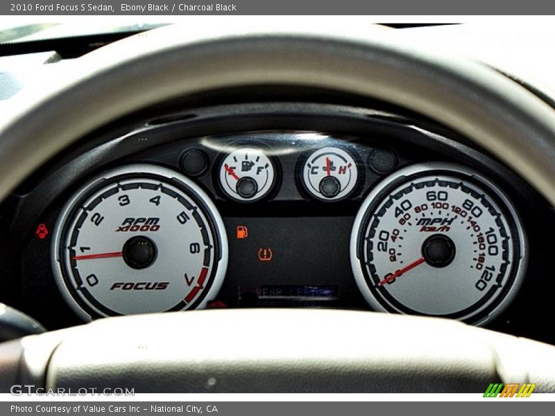 Ebony Black / Charcoal Black 2010 Ford Focus S Sedan