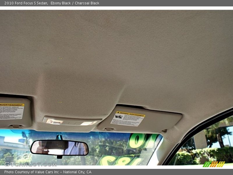 Ebony Black / Charcoal Black 2010 Ford Focus S Sedan