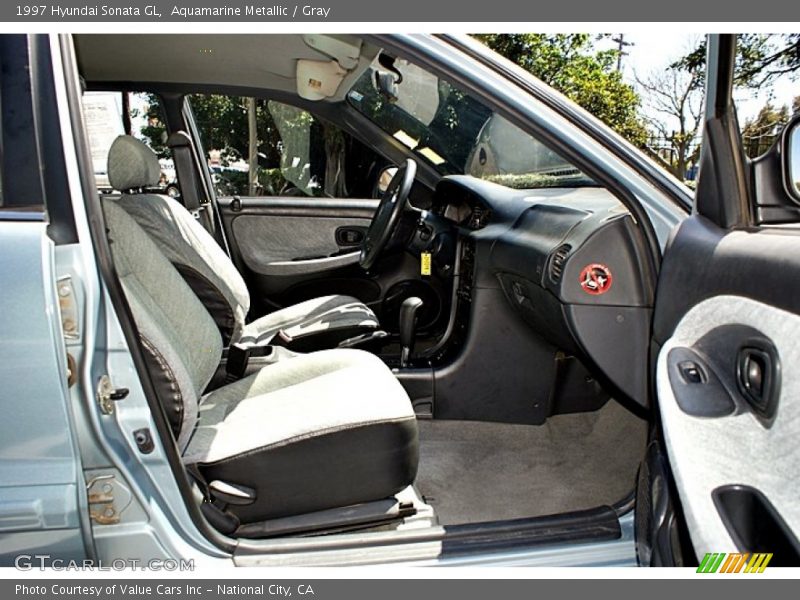 Aquamarine Metallic / Gray 1997 Hyundai Sonata GL